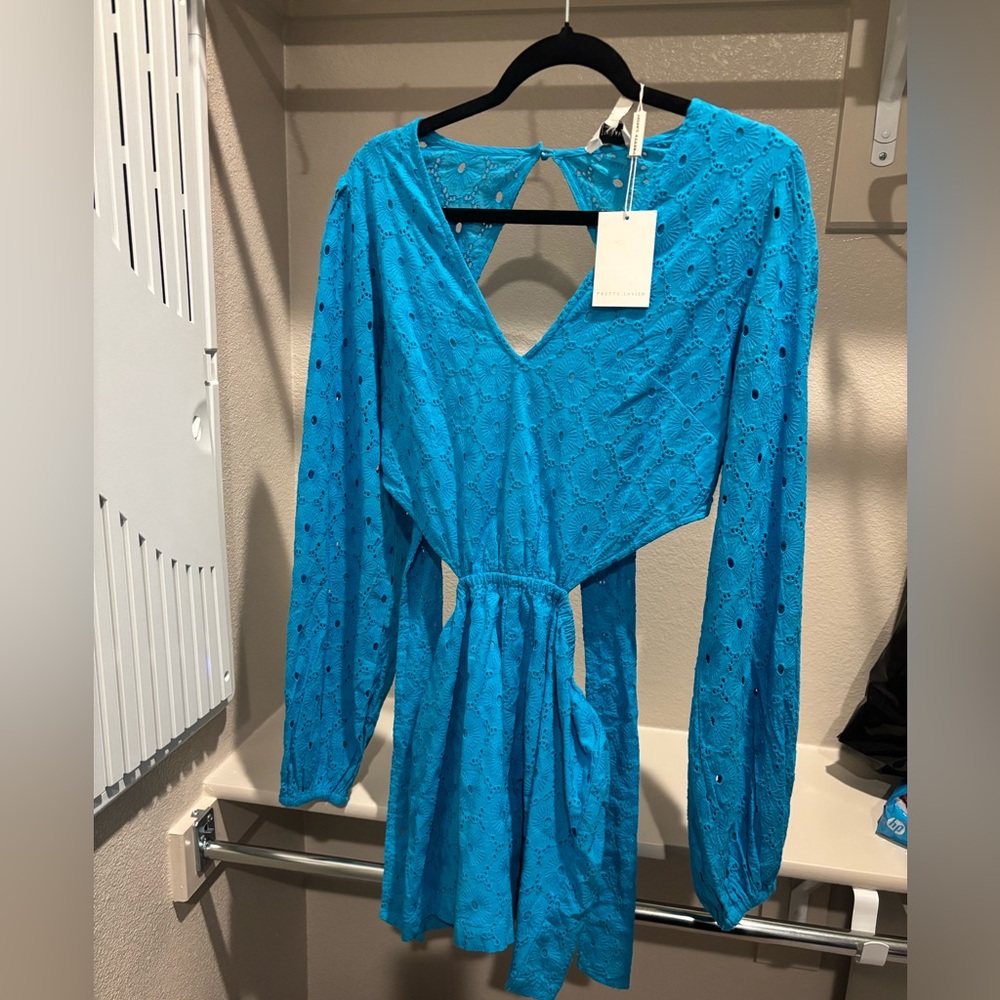 NWT ASOS Blue Lace Long Sleeve Romper